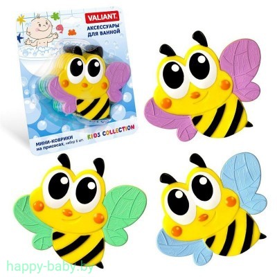Мини-коврик для ванной на присосках "Пчелка"